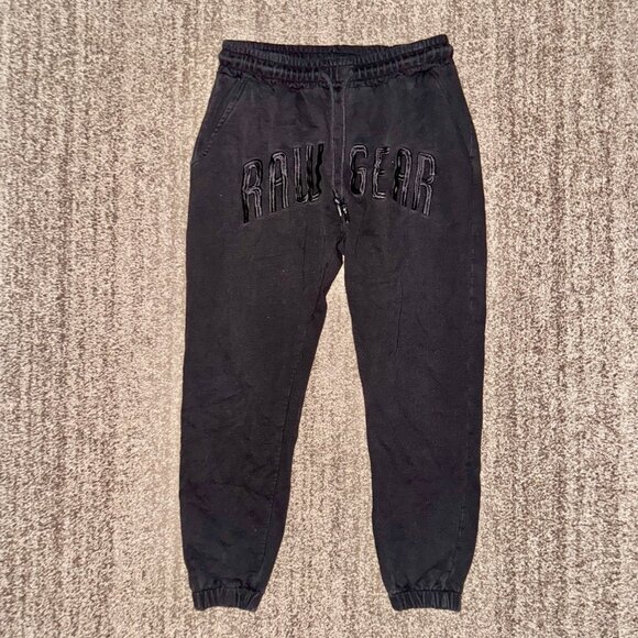 Rawgear BMFIT Men's Front Embroidery Jogger Sweatpants Black Size Large - Picture 2 of 9